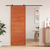 VidaXL Ușă de hambar, maro ceruit, 80x208 cm, lemn masiv de pin