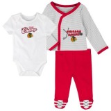 Chicago Blackhawks body de copii 3 Piece Set - Batole 3-6 Měs&iacute;ců