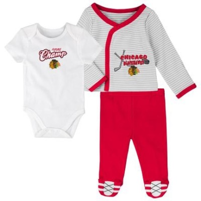 Chicago Blackhawks body de copii 3 Piece Set - Batole 6-9 Měs&amp;iacute;ců foto