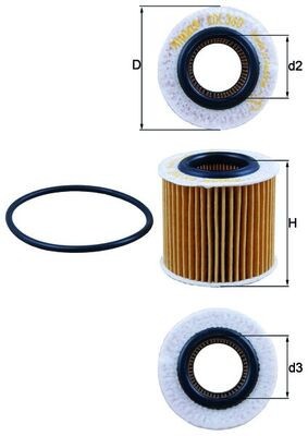 MAHLE OX 360D Filtru ulei foto
