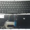 Tastatura laptop noua HP 430 G3 Black Frame Black (Backlit, WIN 8) US