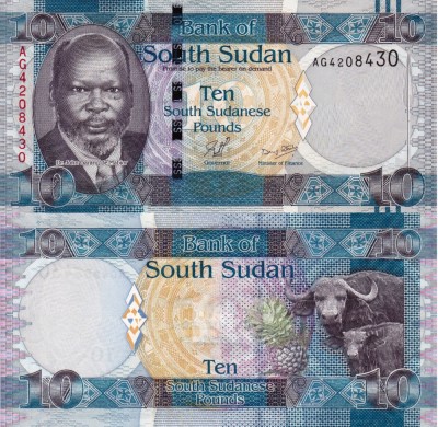 SUDANUL DE SUD 10 pounds 2011 UNC!!! foto