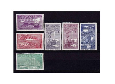 ✅RO 1939 LP 132 &amp;quot; Ceferiada - 70 ani C.F.R. &amp;quot;, serie MNH , posibile danteluri original defecte foto
