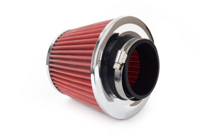 Filtru de aer conic rosu + chrome cu 3 adaptoare FAVLine Selection foto