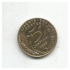 No(4) moneda-Franta - 5 Centimes 1996