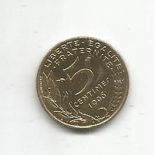 No(4) moneda-Franta - 5 Centimes 1996