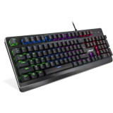 Cumpara ieftin Tastatura gaming mecanica Inter-Tech Nitrox NK-2000ME neagra iluminare RGB