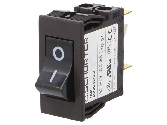 &Icirc;ntrerupător de Supracurent 16A 240VAC 60VDC DPST MCB