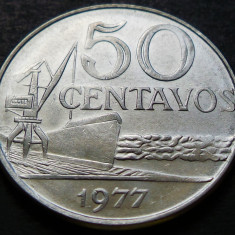 Moneda 50 CENTAVOS - BRAZILIA, anul 1977 * cod 2832