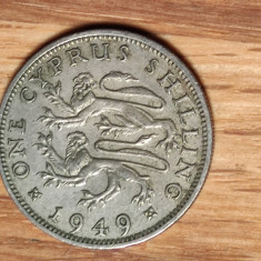 Cipru - moneda de colectie - raritate - 1 shilling 1949 - an unic de batere !