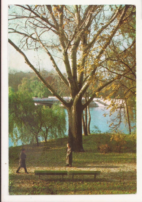 RF42 -Carte Postala- Bucuresti, parcul Libertatii, circulata 1973