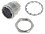 Conector circular soclu pt. montare pe panou