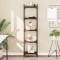 Gossi biblioteca 5 niveluri, stejar maro 40x30x154 cm, lemn prelucrat