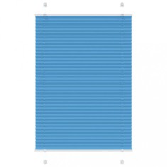 vidaXL Jaluzea plisată albastru 100x100cm Lățime țesătură 99,4cm 4015177