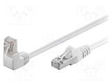 Patch cord F/UTP 5e 2m 26AWG CCA PVC alb Goobay