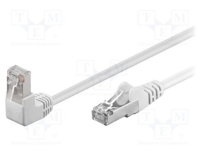 Patch cord F/UTP 5e 2m 26AWG CCA PVC alb Goobay foto