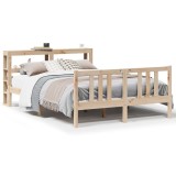 Cumpara ieftin Cadru de pat cu tablie, 120x200 cm, lemn masiv de pin
