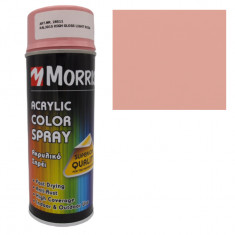 Spray vopsea roz deschis, RAL 3015, lucioasa, Morris, 400 ml, acrilica, cu uscare rapida, pentru suprafete din lemn, metal, aluminiu, sticla, piatra s foto