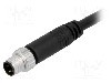Conector M8, 3 pini, clasa etanseitate IP67, AMPHENOL - 8-03AMMM-SL7A05