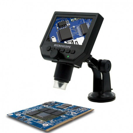 1-600X 3.6MP 4.3 inch HD OLED LCD Microscop digital cu bază de fixare în  vid | Okazii.ro
