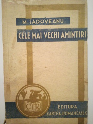 Cele mai vechi amintiri, Mihail Sadoveanu, 1935 foto