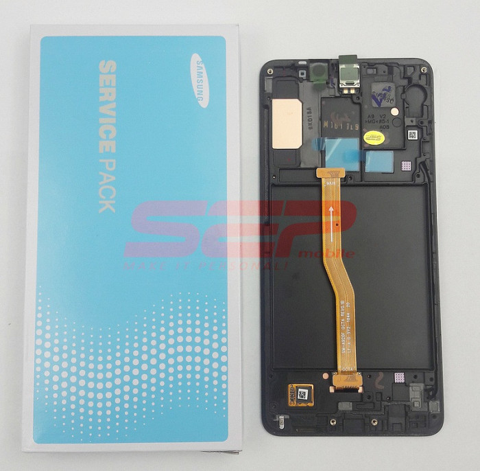 LCD+Touchscreen cu Rama Samsung Galaxy A9 2018 / A920F BLACK original