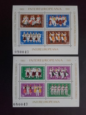 1981 - Colaborarea Cultural-Economica Intereuropeana - 2 blocuri LP1030 foto