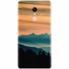 Husa silicon pentru Xiaomi Redmi Note 5A Prime, Blue Mountains Orange Clouds Sunset Landscape