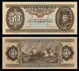 UNGARIA █ bancnota █ 50 Forint █ 1980 █ P-170d █ UNC █ necirculata