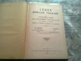 LEGEA BANCILOR POPULARE SI DECRETUL LEGE DE INFIINTAREA CENTRALELOR - GH. POPOVICI