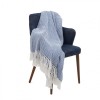 Cuvertura Pled Heinner 160x200 cm, Bumbac &amp; Poliester, Model Zig Blue