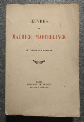 Oeuvres de Maurice Maeterlinck (Le tresor des humbles) (1933) foto