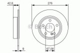 Disc frana MERCEDES B-CLASS (W246, W242) (2011 - 2016) BOSCH 0 986 479 A03