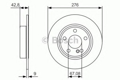 Disc frana MERCEDES B-CLASS (W246, W242) (2011 - 2016) BOSCH 0 986 479 A03 foto