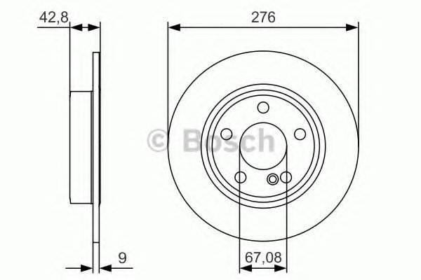 Disc frana MERCEDES B-CLASS (W246, W242) (2011 - 2016) BOSCH 0 986 479 A03