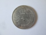 Rara! Brazilia 1000 Reis 1850 aUNC argint .917 cu patina frumoasa,regele Pedro II,diametrul=30 mm,greutate=12,73 grame