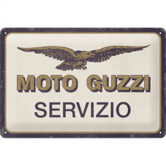 Placa metalica Moto Guzzi - Servizio 20x30cm foto