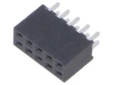 Conector şiruri pini mamă 10 pini 2mm aurit THT SAMTEC