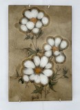 Cumpara ieftin Faianta italiana pictata manual cu motive florale pastelate, semnata SILVIO