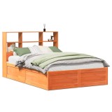 Cumpara ieftin Cadru de pat fara saltea, maro ceruit 150x200 cm lemn masiv pin