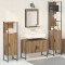 Set Mobilă Baie 4 Piese Stejar Lucrat Manual Lemn Prelucrat