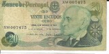 Bancnota 20 escudos 1978 - Portugalia