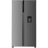 Side by Side Heinner HSBS-H439NFXWDE++, Full No Frost, Compresor Inverter, Smart, Eco, 439 l, 177 cm, Inox