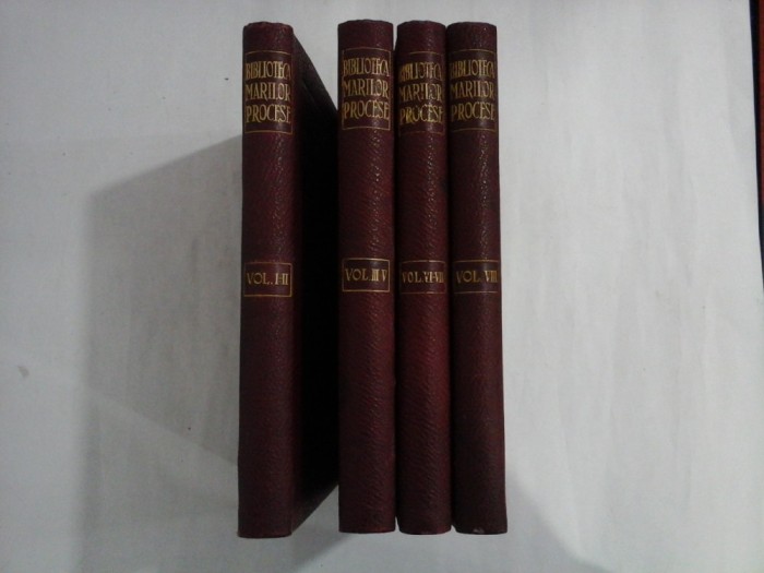 BIBLIOTECA MARILOR PROCESE - Perieteanu - numerele 1 - 8 - ed. 1923