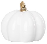 Dovleac decorativ alb din portelan cu codita aurie MagicHome