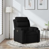 vidaXL Fotoliu rabatabil, negru, material textil