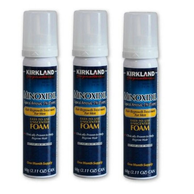 Spuma Minoxidil Kirkland 5%, Tratament impotriva caderii parului pentru 3 luni foto