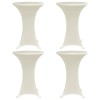 Husa de masa cu picior, 4 buc., crem, &Oslash;80 cm elastic