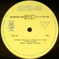 Disc Vinil 10# George Enescu - Rapsodiile Române-Electrecord-ECD-23