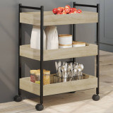 vidaXL Cărucior de bucătărie stejar sonoma 50x30x70 cm lemn prelucrat